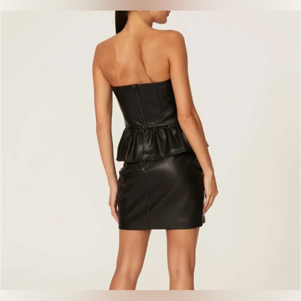 Shoshanna Faux Leather Dress - Picture 2 of 7